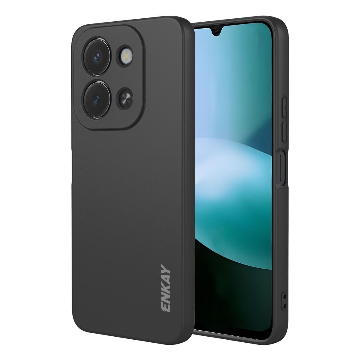 ENKAY Xiaomi Redmi 15C 4G / Poco C85 Liquid Silicone Soft Shockproof Θήκη Σιλικόνης - Black