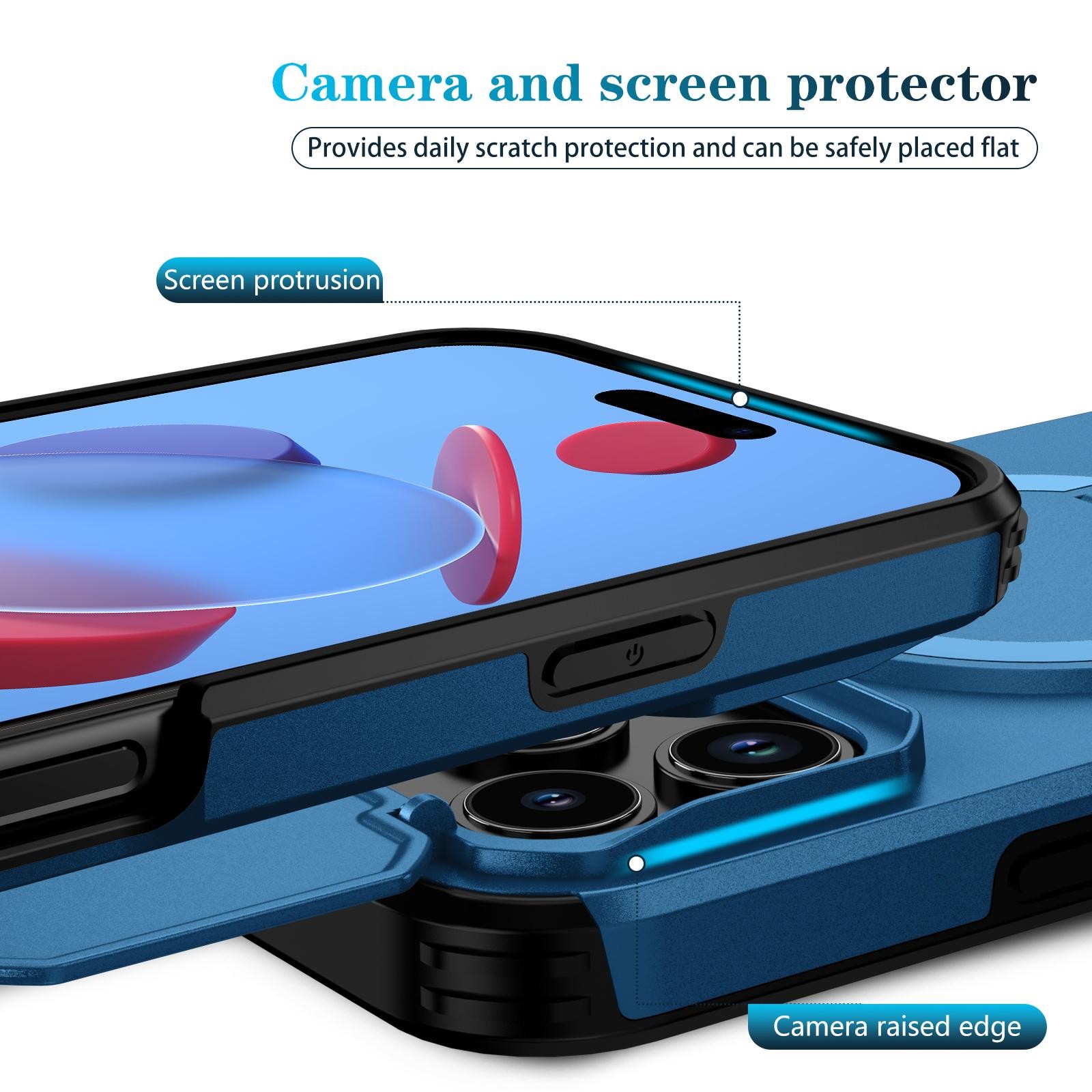 Enkay iPhone 17 Pro Max MagSafe Sliding Camshield Holder Θήκη Σκληρή - Blue