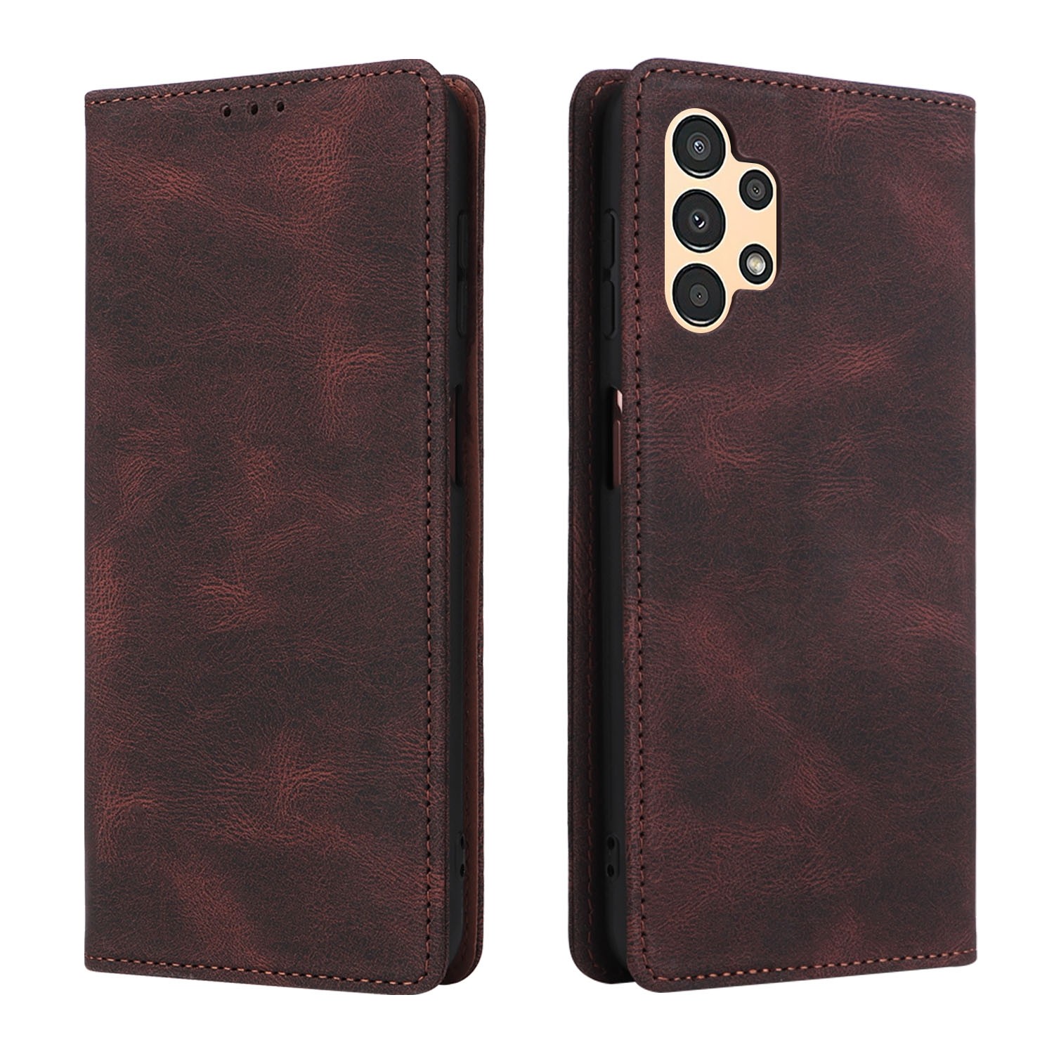 ENKAY Samsung Galaxy A13 4G Simple Suction Closure Θήκη Βιβλίο - Brown