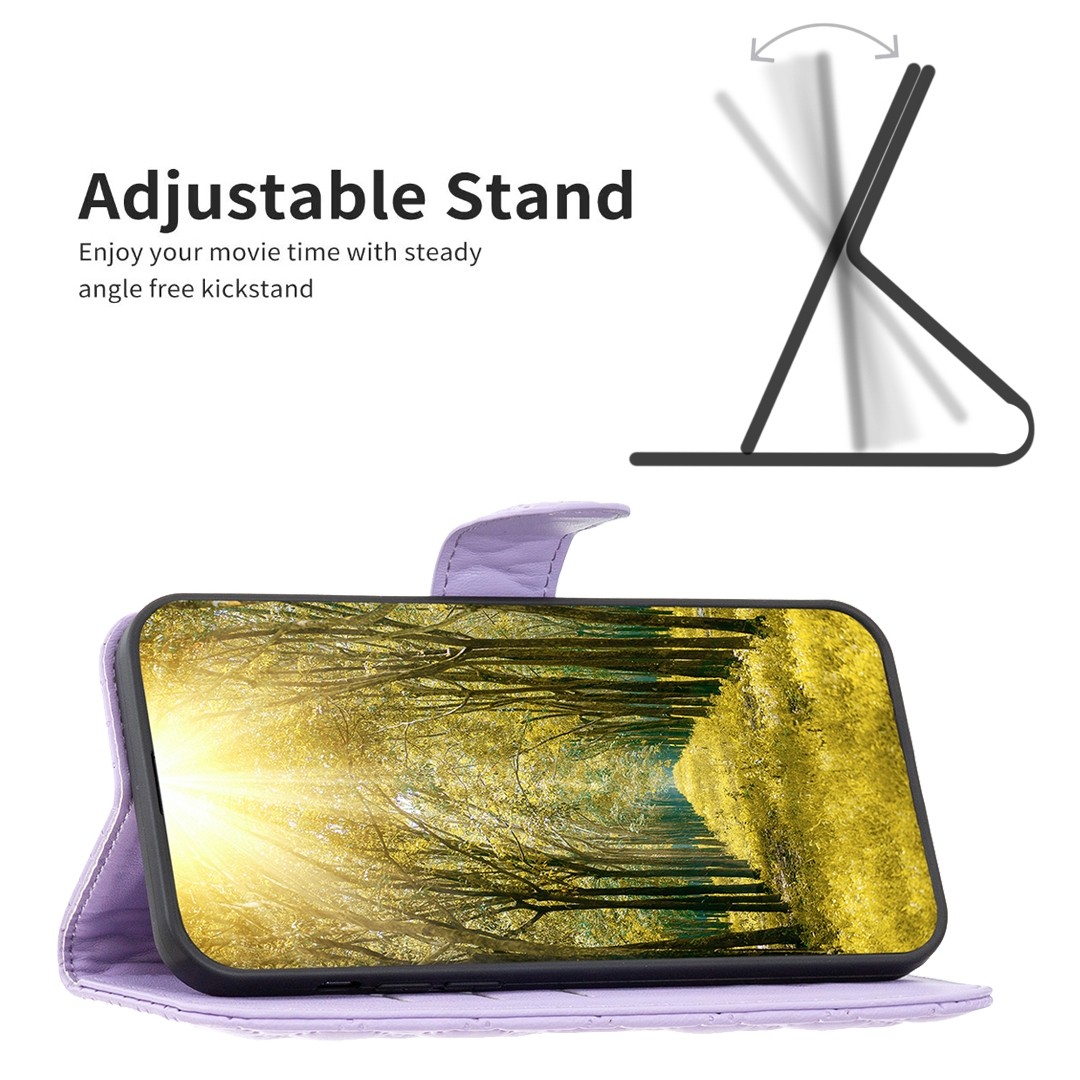 ENKAY Xiaomi Redmi 14C 4G / Poco C75 Diamond Lattice Magnetic Flip Θήκη Βιβλίο - Purple