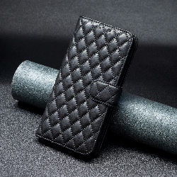 ENKAY Xiaomi Redmi 14C 4G / Poco C75 Diamond Lattice Magnetic Flip Θήκη Βιβλίο - Black