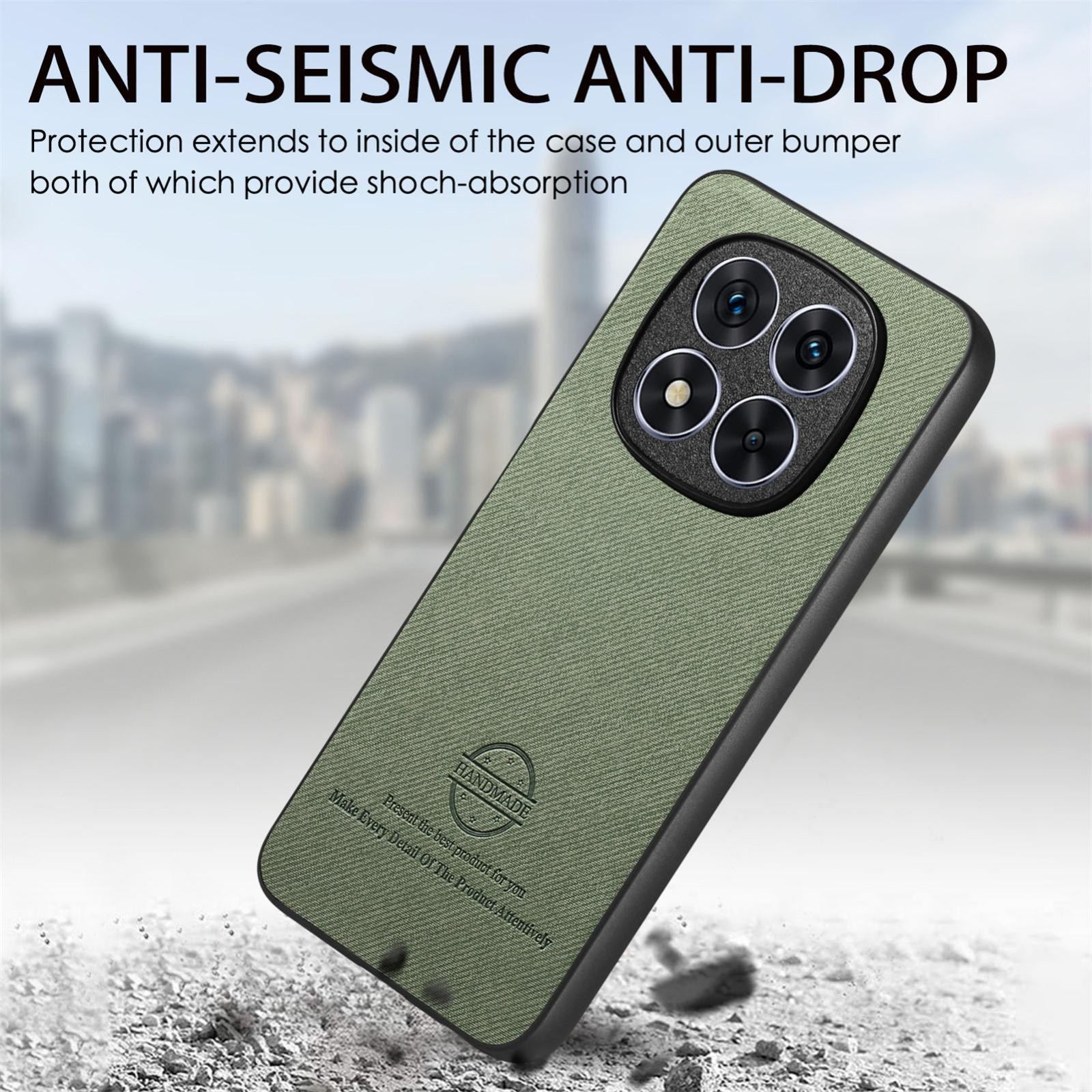Fabric Xiaomi Redmi 14C 4G / Poco C75 Twill Θήκη Σιλικόνης - Green