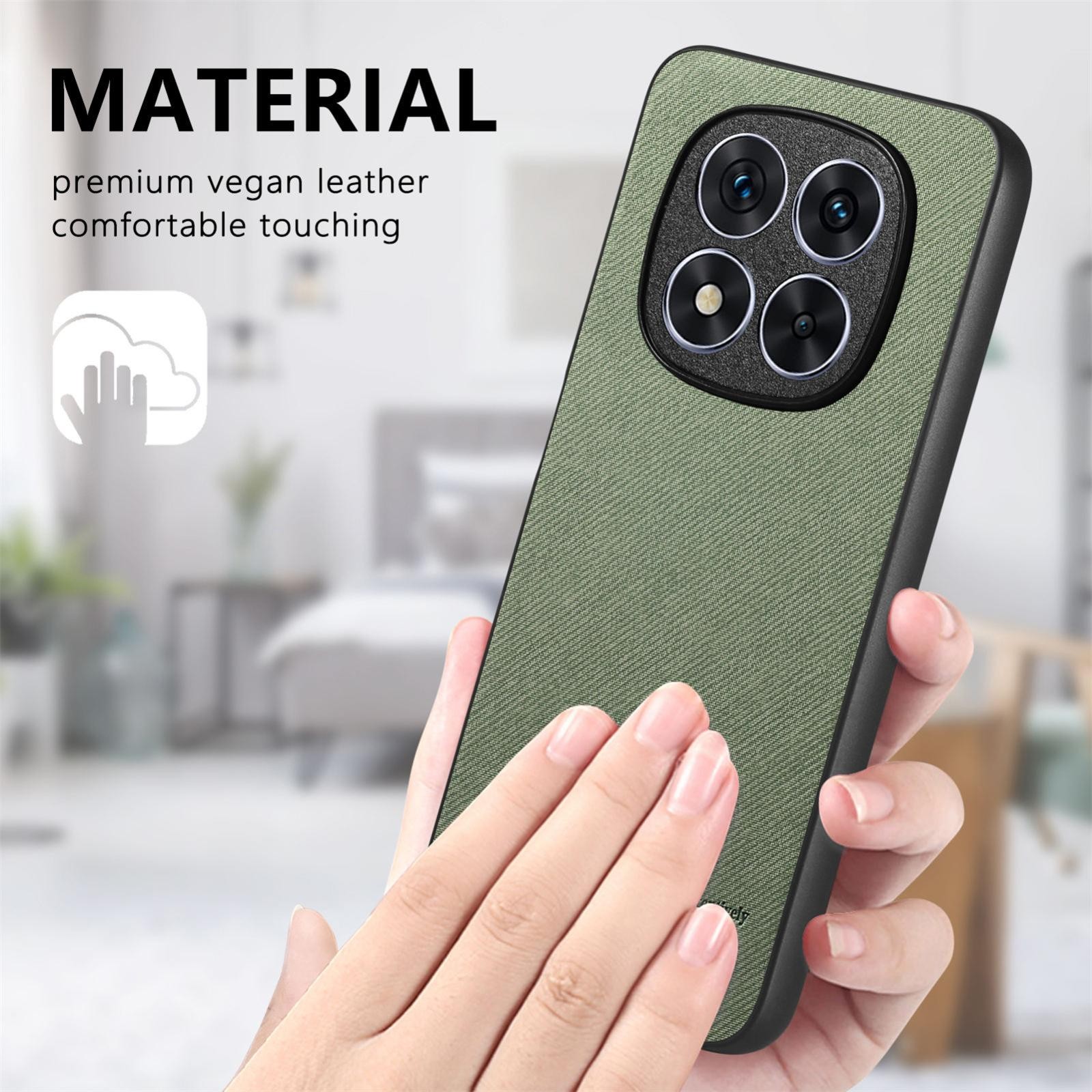 Fabric Xiaomi Redmi 14C 4G / Poco C75 Twill Θήκη Σιλικόνης - Green
