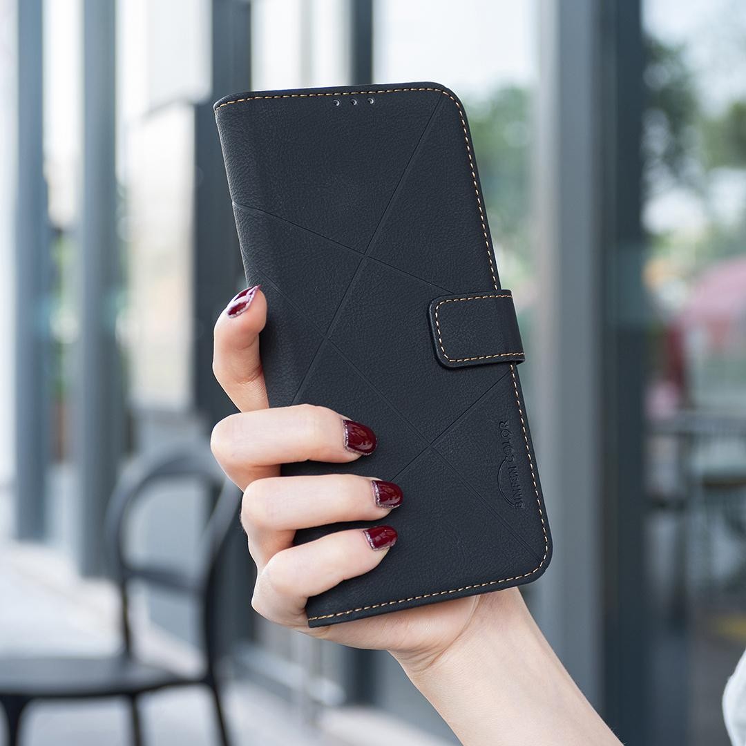 Binfen Color Xiaomi Redmi 14C 4G Geometric Pattern RFID Θήκη Βιβλίο - Black