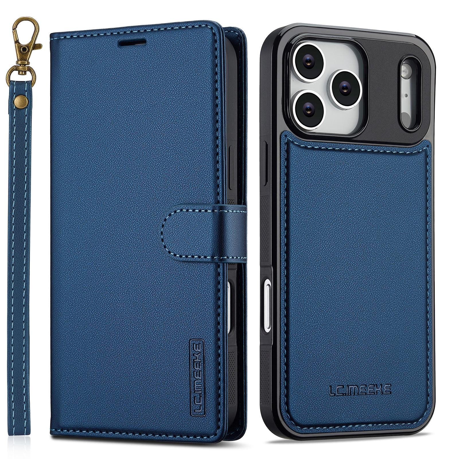 LC.IMEEKE iPhone 17 Pro Max L2 Series Detachable MagSafe Θήκη Βιβλίο - Blue