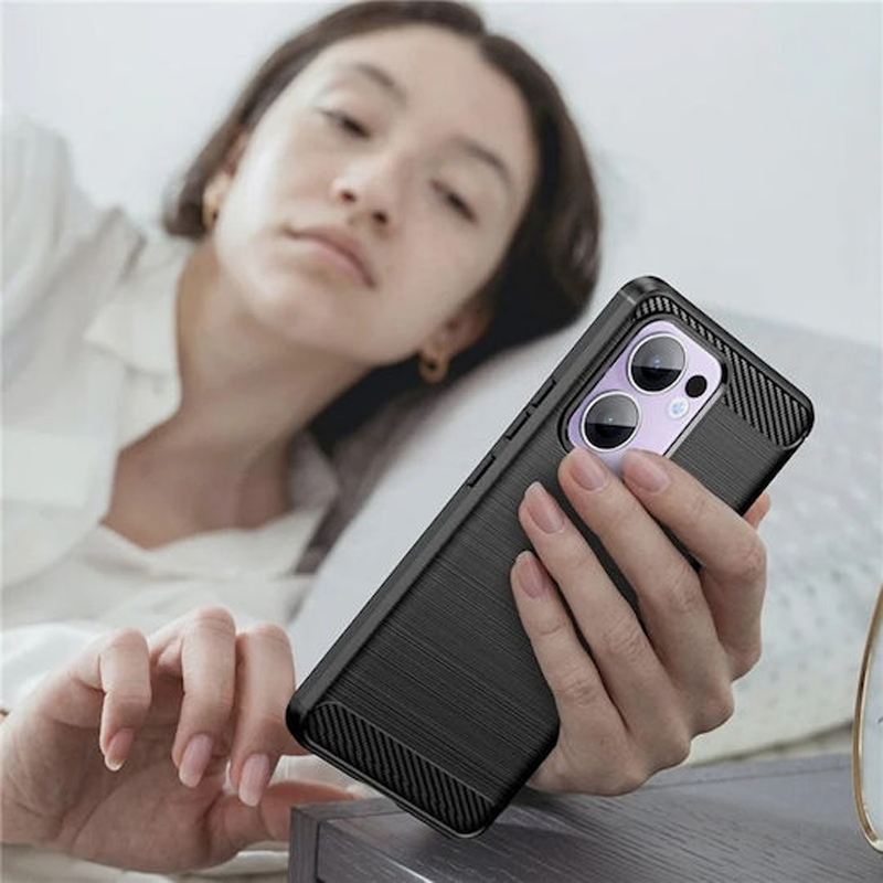 Techsuit Oppo Reno13 5G Carbon Θήκη Σιλικόνης - Black