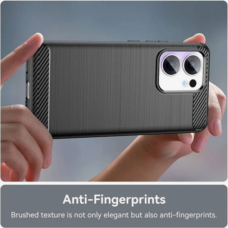 Techsuit Oppo Reno13 5G Carbon Θήκη Σιλικόνης - Black