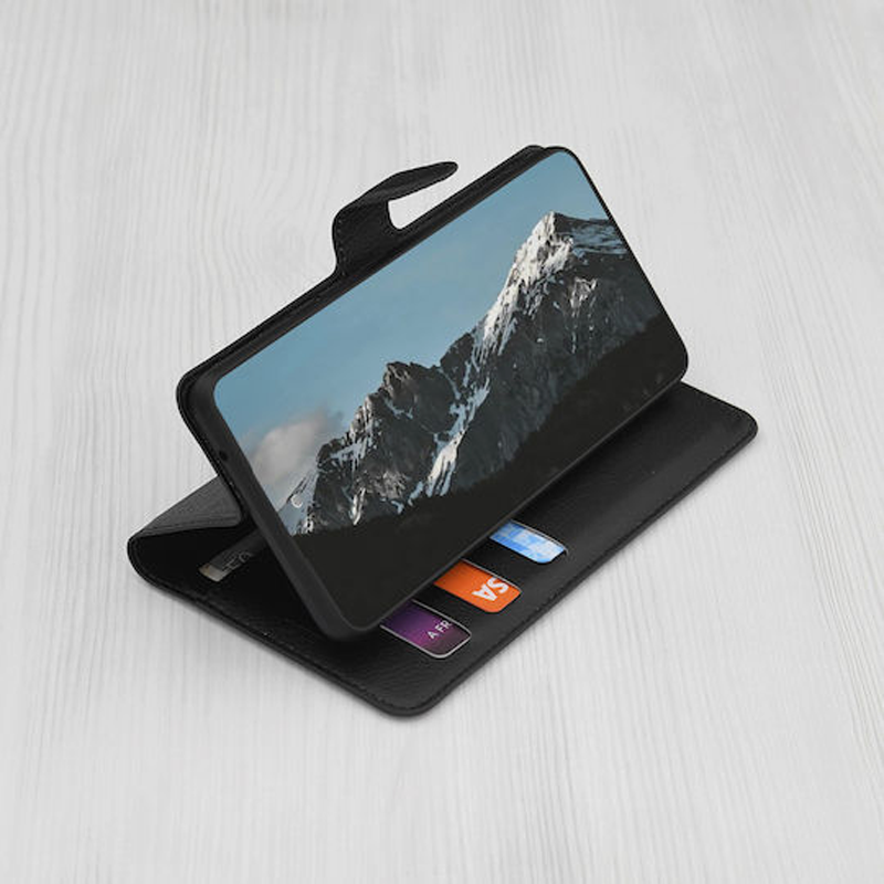 Techsuit Oppo Reno13 5G Leather Folio Θήκη Βιβλίο - Black