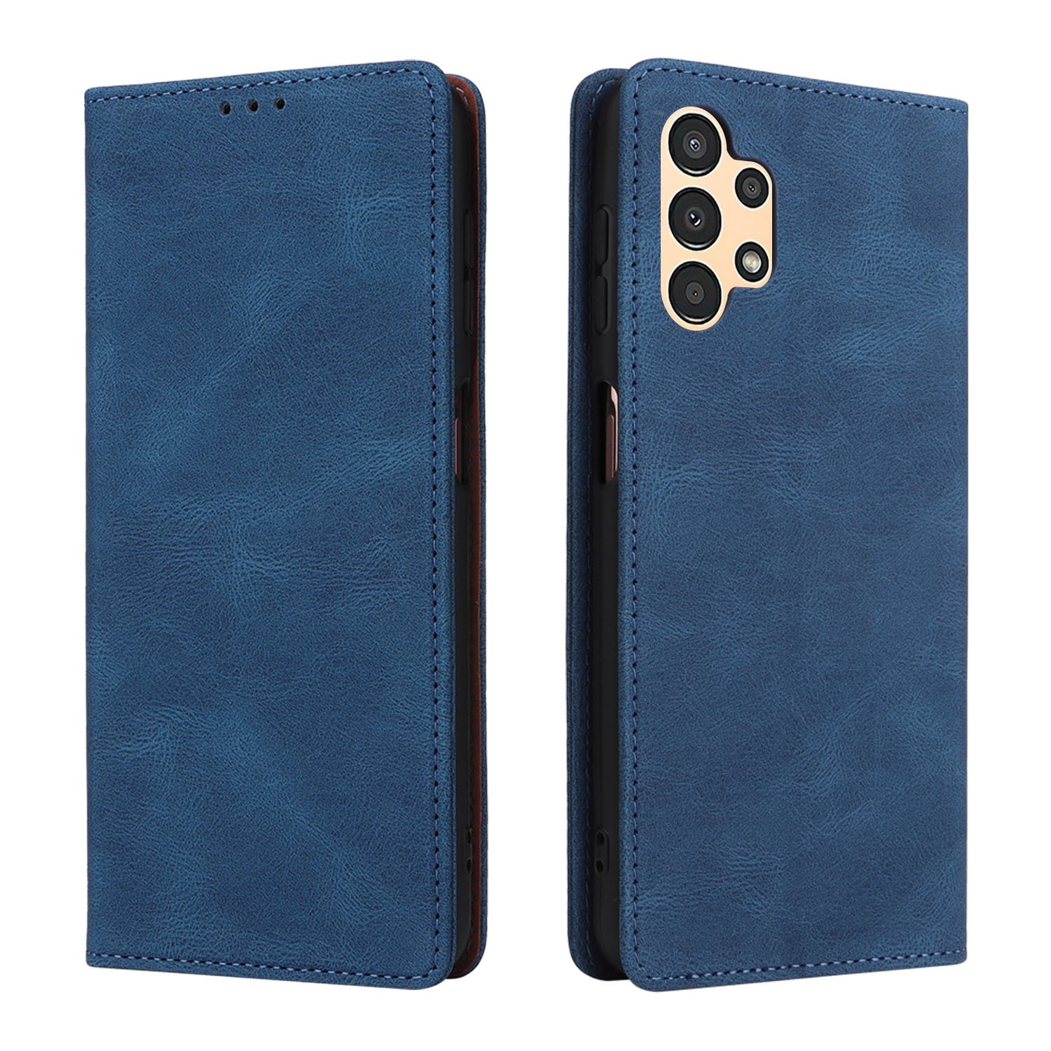 ENKAY Samsung Galaxy A13 4G Simple Suction Closure Θήκη Βιβλίο - Blue