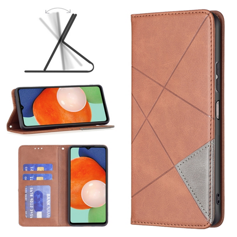 Binfen Color Samsung Galaxy A13 4G Prismatic Invisible Magnetic Θήκη Βιβλίο - Brown