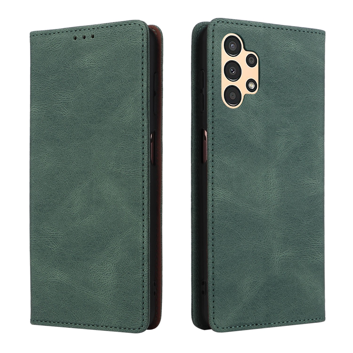 ENKAY Samsung Galaxy A13 4G Simple Suction Closure Θήκη Βιβλίο - Green