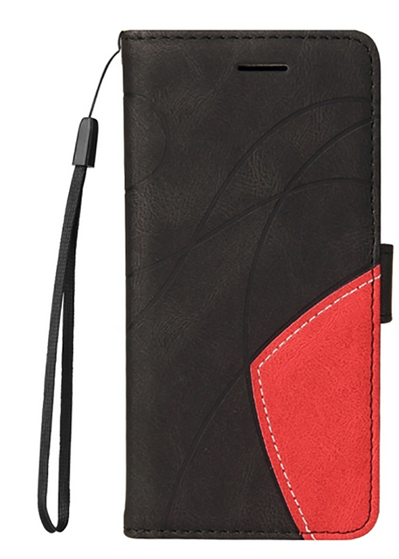 ENKAY Xiaomi Redmi 14C 4G / Poco C75 Dual-color Splicing Flip Θήκη Βιβλίο - Black