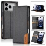 N.Bekus iPhone 17 Pro Max P3 RFID Stitching Magnetic Flip Θήκη Βιβλίο - Black