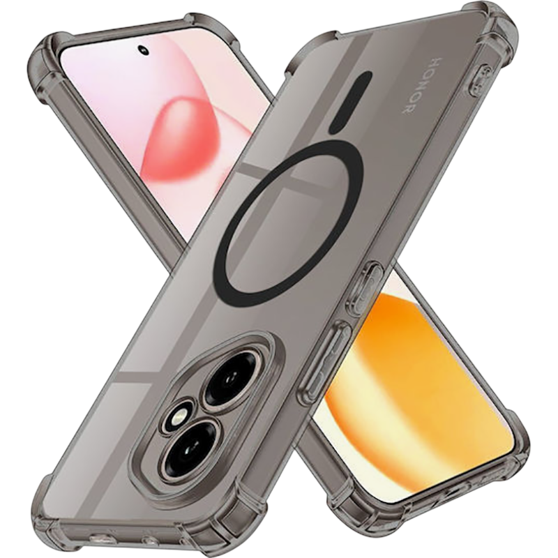 Techsuit iPhone 17 Air MagSafe Shockproof Clear Θήκη Σιλικόνης Φιμέ - Black