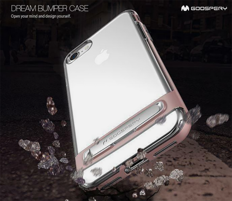 Goospery iPhone 6 Plus / 6s Plus Dream Bumper Stand ShockProof Θήκη Σιλικόνης - Black