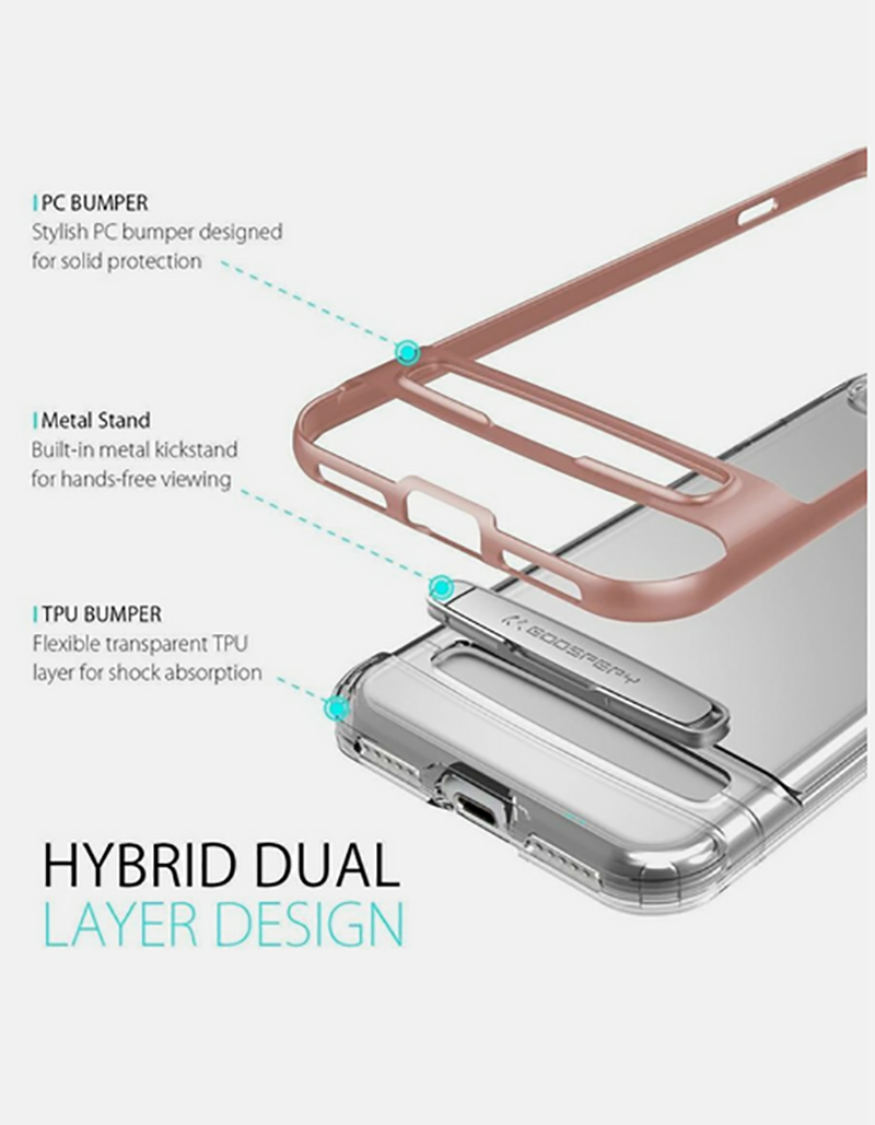 Goospery iPhone 6 Plus / 6s Plus Dream Bumper Stand ShockProof Θήκη Σιλικόνης - Black