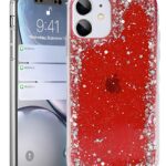 Forcell iPhone 12 Pro Max Brilliant Clear Θήκη Σιλικόνης - Red