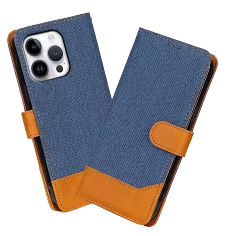 Tel1 Xiaomi Redmi Note 14 5G Gomma Θήκη Βιβλίο - Blue Brown
