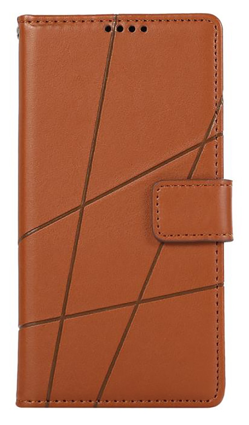 Τel1 Xiaomi Redmi A5 4G / Poco C71 Embossed Line Θήκη Βιβλίο - Brown