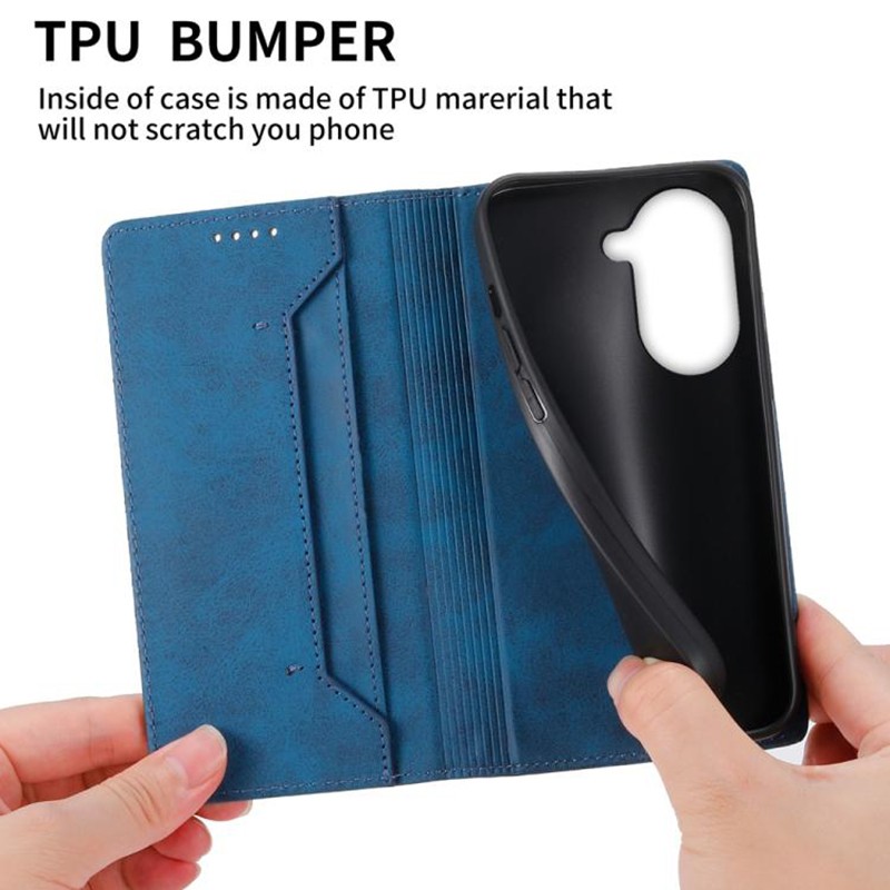 Τel1 Xiaomi Redmi A5 4G / Poco C71 Business Solid Color Magnetic RFID Θήκη Βιβλίο - Blue