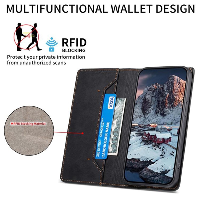 Tel1 Xiaomi Redmi A5 / Poco C71 Essential Magnet Θήκη Βιβλίο - Black