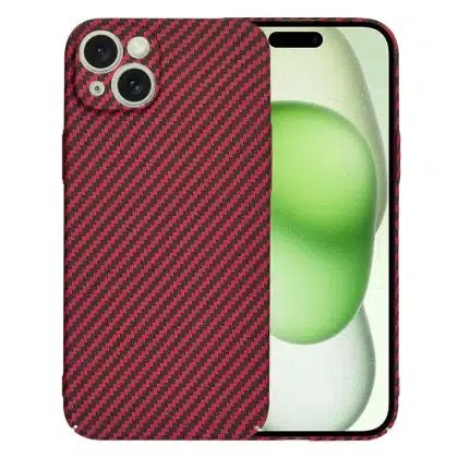 Techsuit iPhone 15 Carbonite Fibershell Θήκη Σκληρή - Red