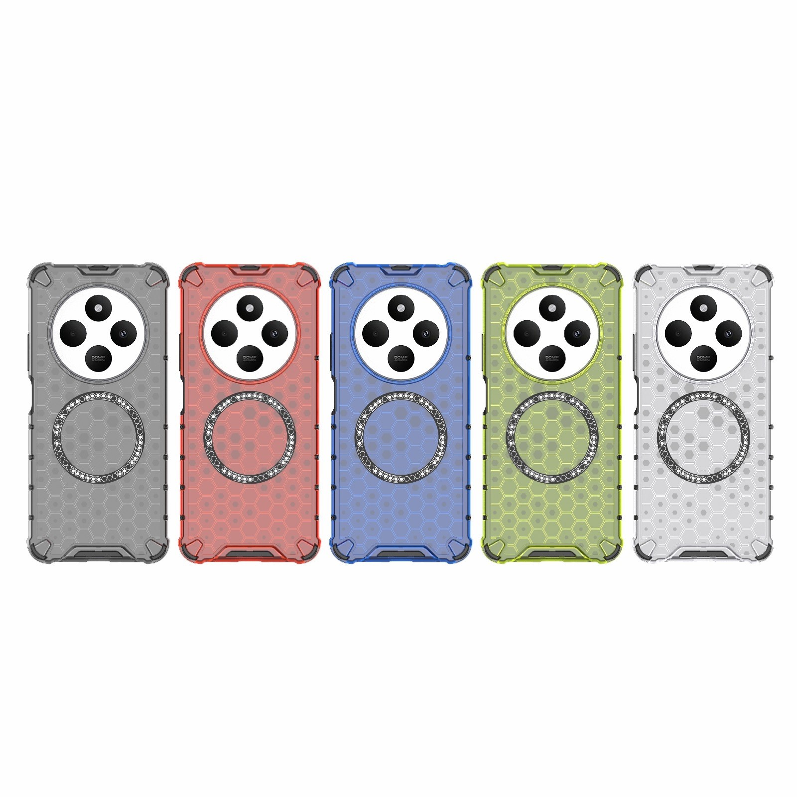 Techsuit Xiaomi Redmi 14C 4G / Poco C75 MagSafe Honeycomb Shield Σκληρή Θήκη - White