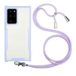 Forcell Samsung Galaxy S21 Ultra 5G Shockproof Case with Neck Lanyard Θήκη Σκληρή Διάφανη - Purple