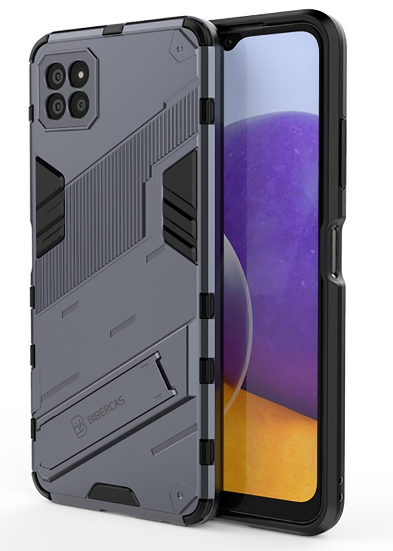 Forcell Samsung Galaxy A22 5G Punk Armor 2 in 1 Θήκη Σκληρή - Grey