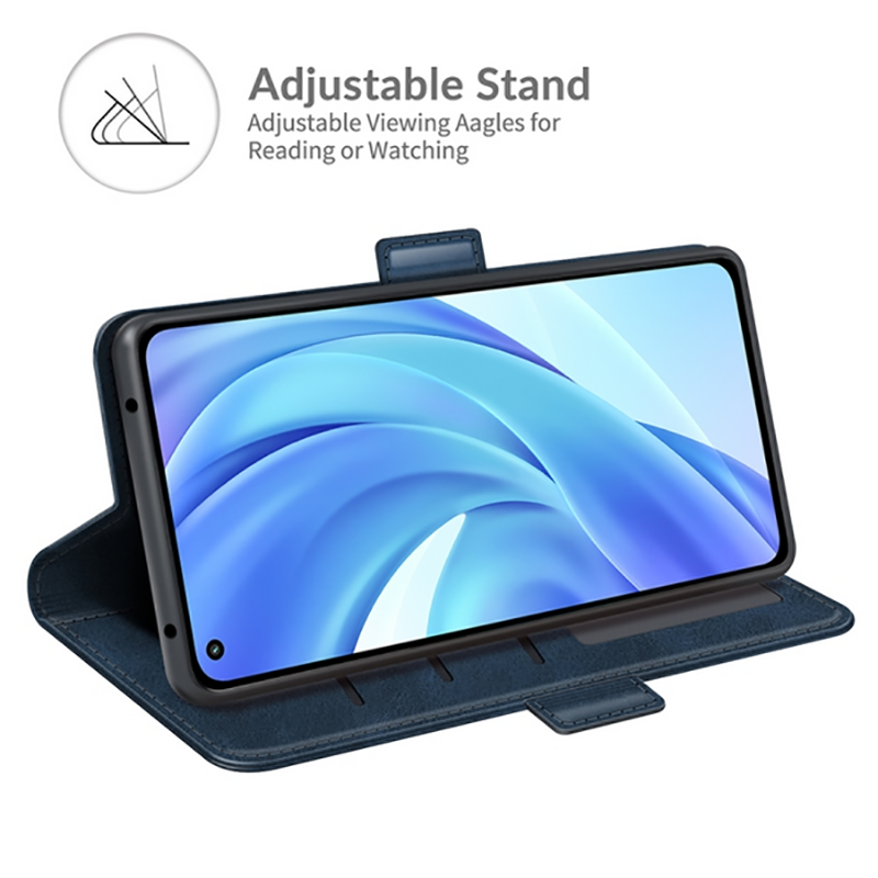 Tel1 Xiaomi Mi 11 Lite 4G / Mi 11 Lite 5G Dual-side Magnetic Buckle Θήκη Βιβλίο - Blue