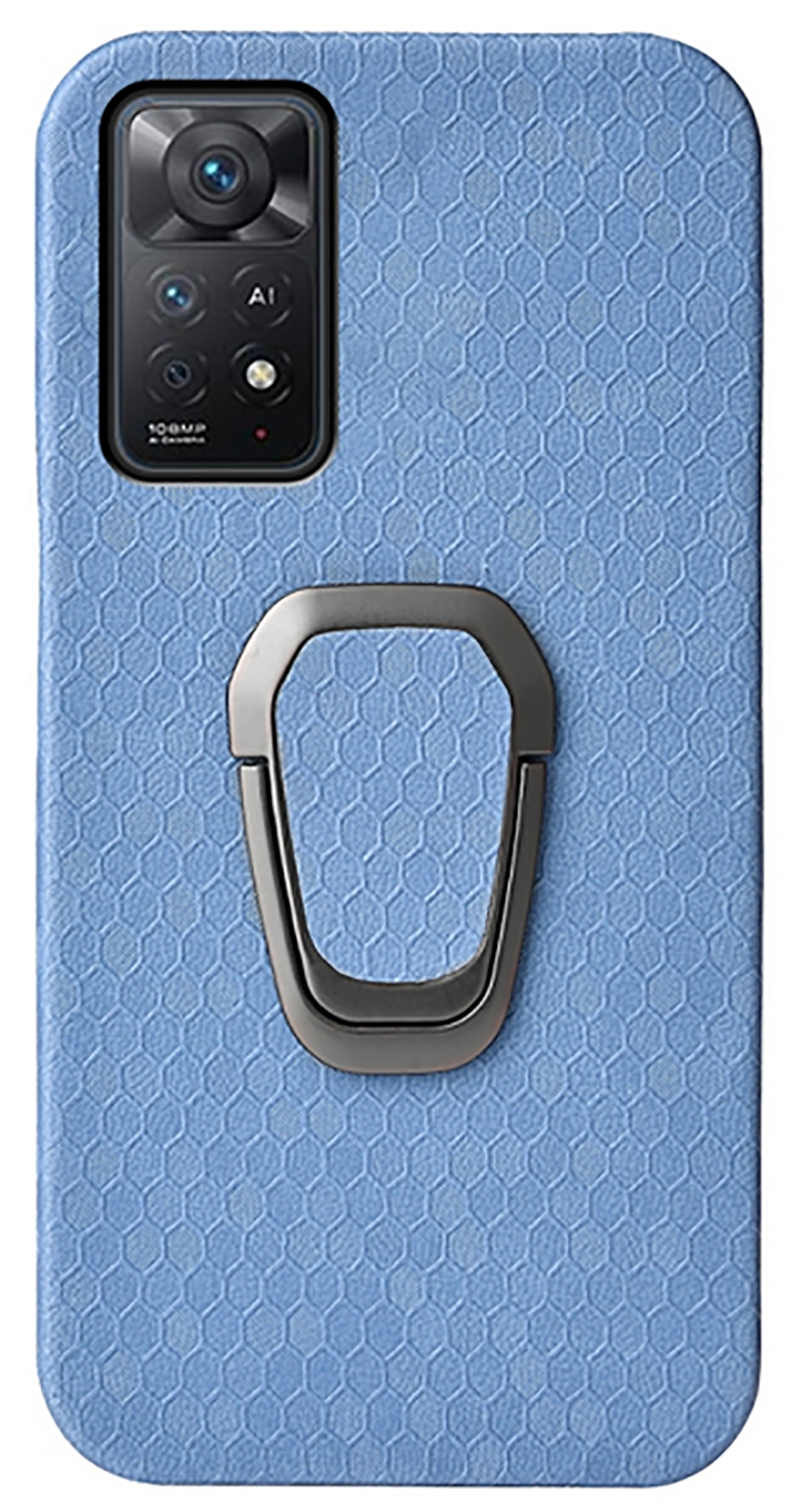 Forcell Xiaomi Redmi Note 11 Pro / Note 11 Pro 5G Global Ring Holder Honeycomb Θήκη Σκληρή - Blue