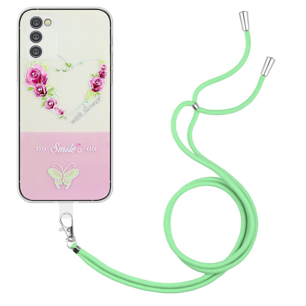 Forcell Samsung Galaxy A54 5G Bronzing Butterfly Flower with Lanyard Θήκη Σιλικόνης με Σχέδιο