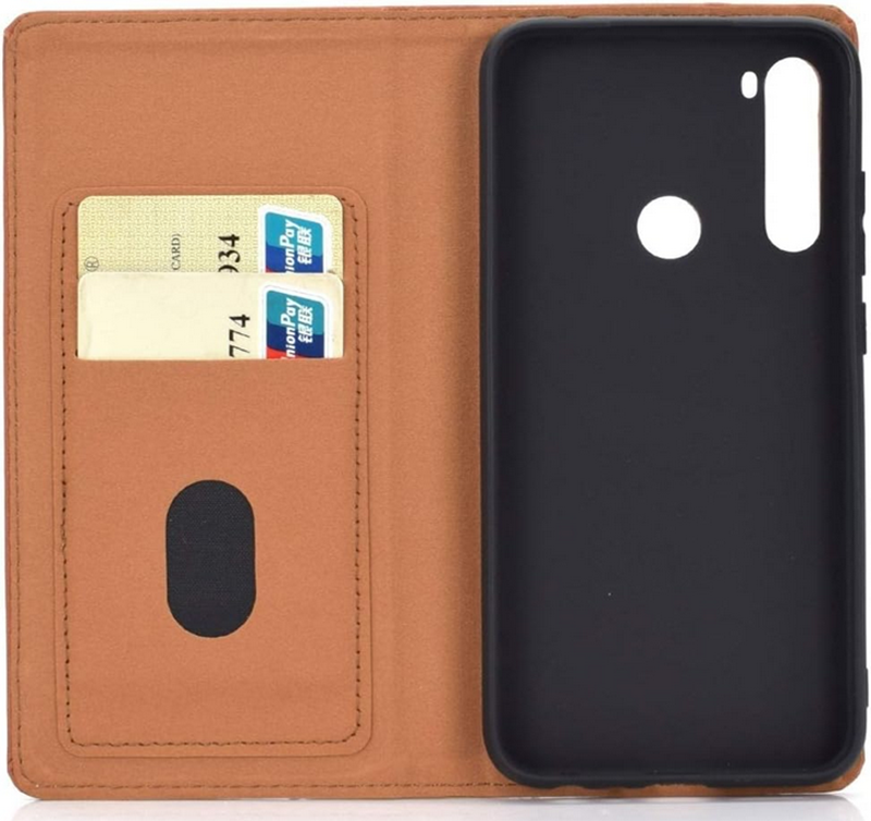 Tel1 Xiaomi Redmi Note 8 / Note 8 2021 Solid Color Magnetic Θήκη Βιβλίο - Black