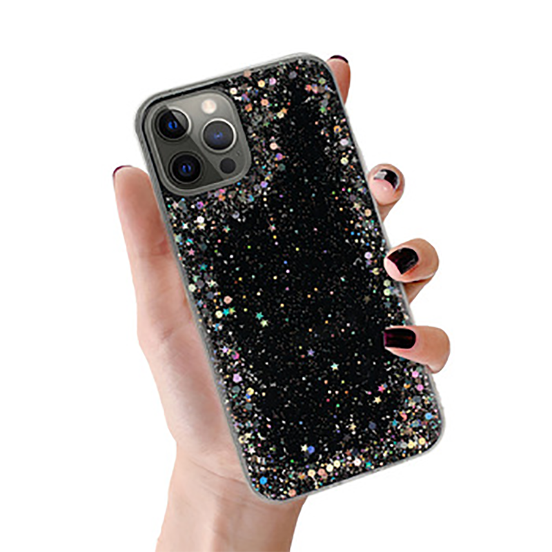 Forcell iPhone 11 Pro Brilliant Clear Θήκη Σιλικόνης - Black