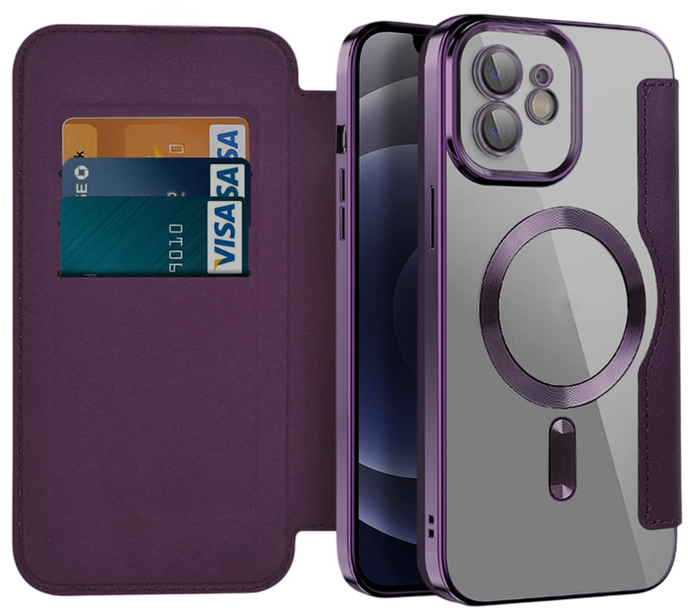 Tel1 iPhone 13 SmartMag Θήκη Βιβλίο - Dark Purple