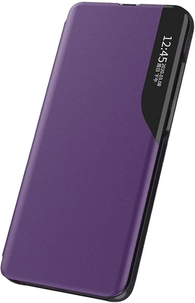 Tel1 Samsung Galaxy S21 Plus 5G Side Display Θήκη Βιβλίο - Purple