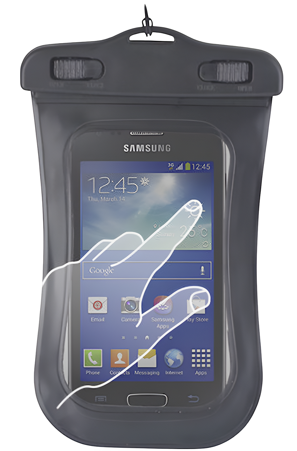 Αδιάβροχη Θήκη Universal έως 5.8" Waterproof GreenGo Διαφανές - Μαύρο