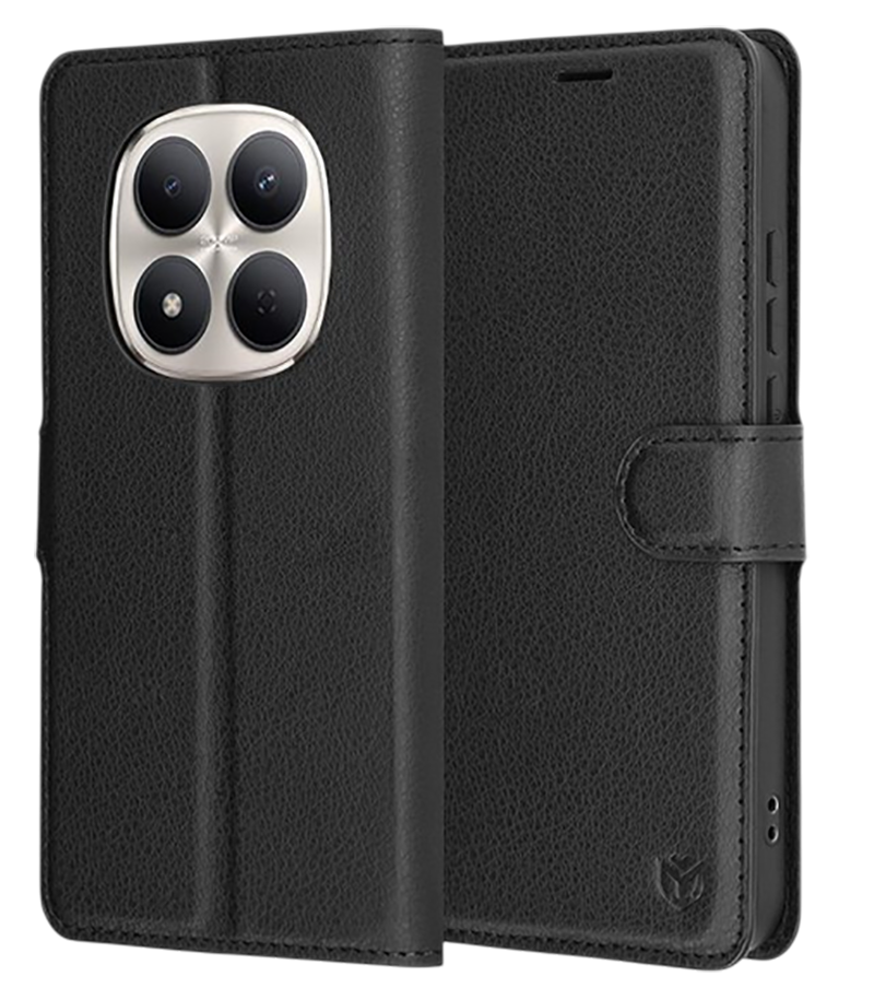 Techsuit Xiaomi Redmi Note 15 Pro 5G Leather Folio Θήκη Βιβλίο - Black