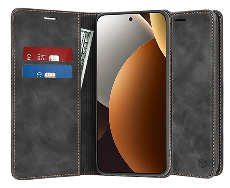Techsuit Xiaomi Redmi Note 15 Pro Plus 5G Confy Cover Θήκη Βιβλίο - Black