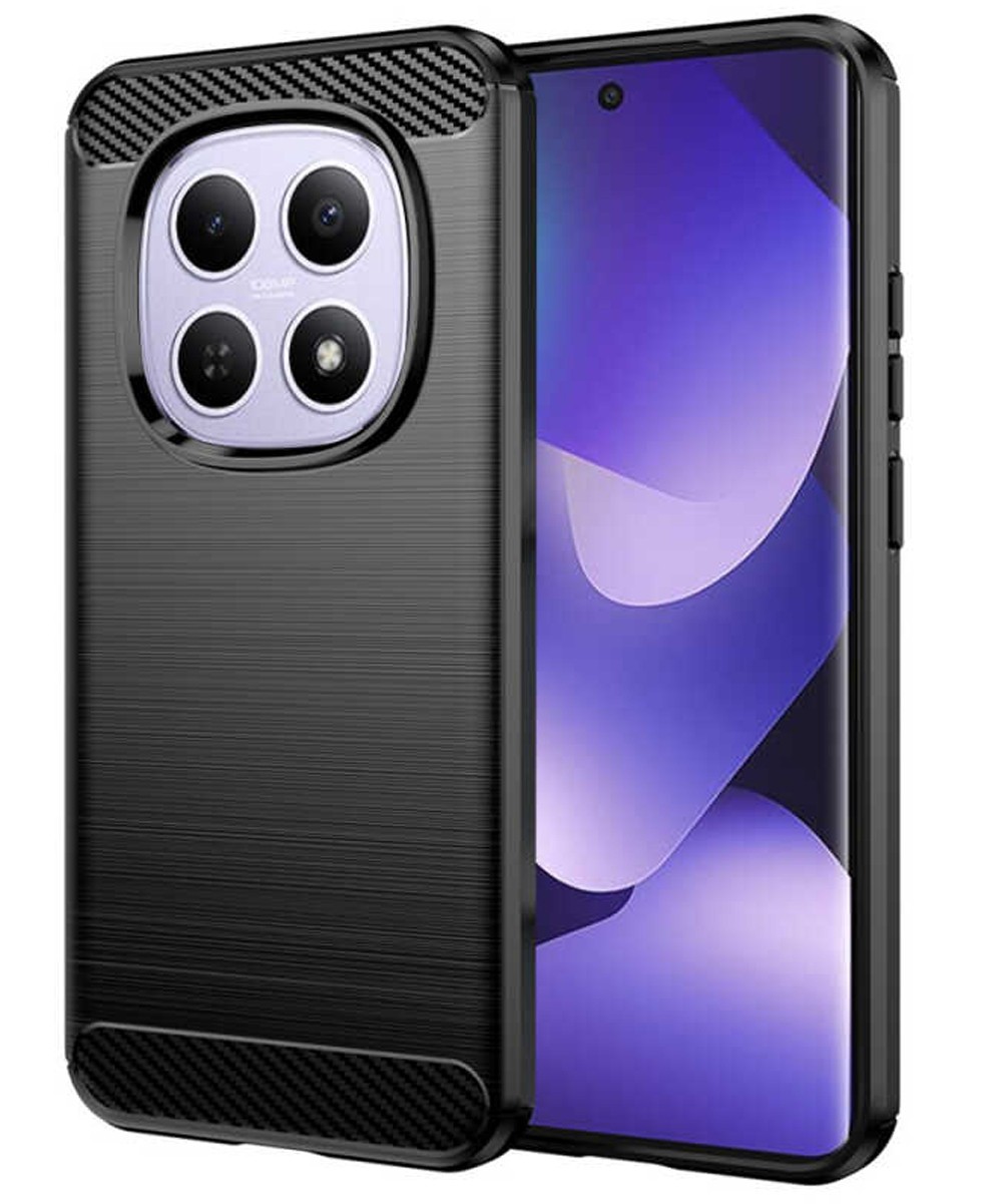 Techsuit Xiaomi Redmi Note 15 4G / 5G / Poco M8 5G Carbon Θήκη Σιλικόνης - Black