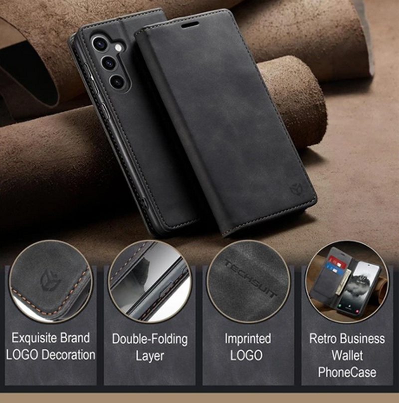Techsuit Xiaomi Redmi Note 15 4G / 5G / Poco M8 Confy Cover Θήκη Βιβλίο - Black