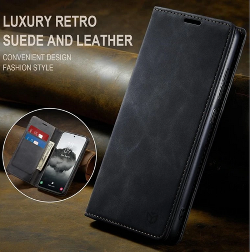 Techsuit Xiaomi Redmi Note 15 4G / 5G / Poco M8 Confy Cover Θήκη Βιβλίο - Black