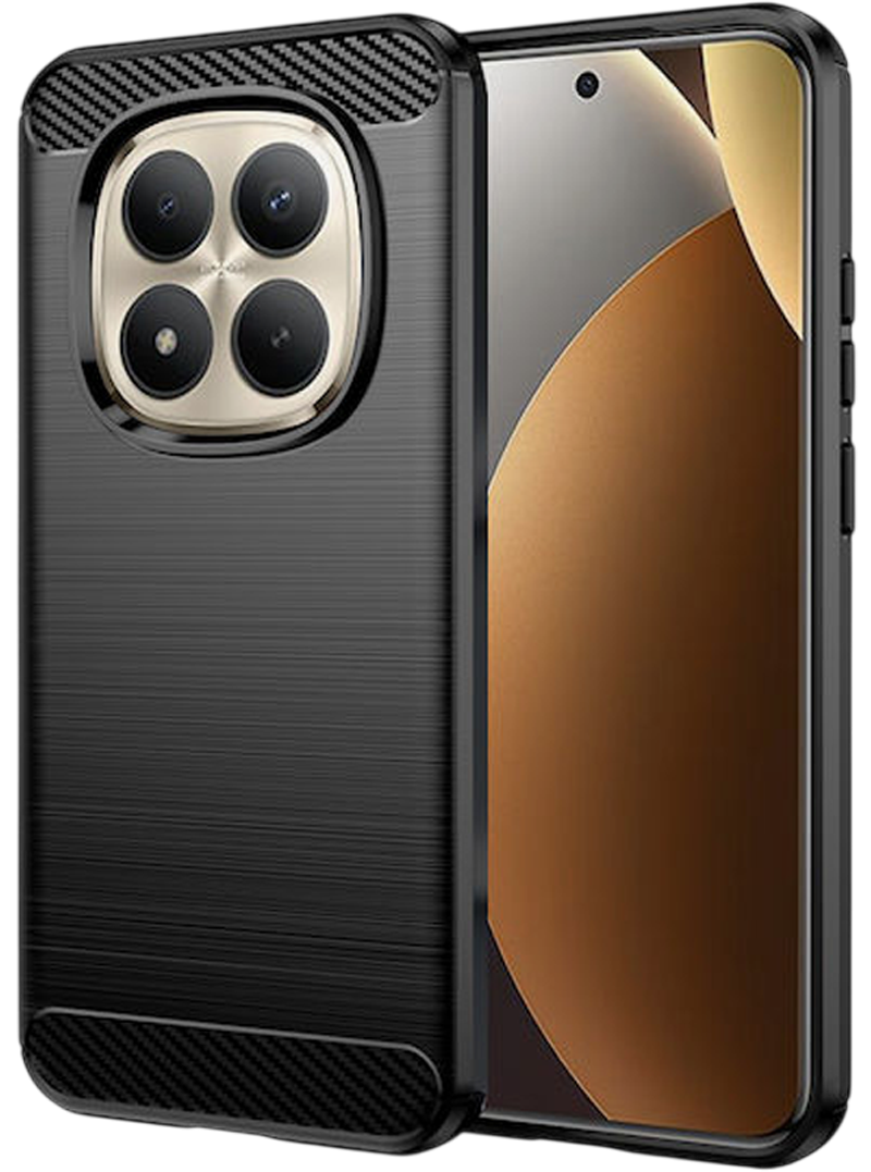 Techsuit Xiaomi Redmi Note 15 Pro 4G Carbon Θήκη Σιλικόνης - Black