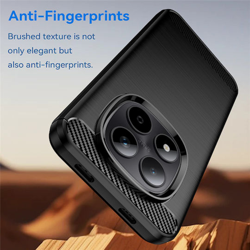 Techsuit Xiaomi Redmi Note 15 Pro 4G Carbon Θήκη Σιλικόνης - Black