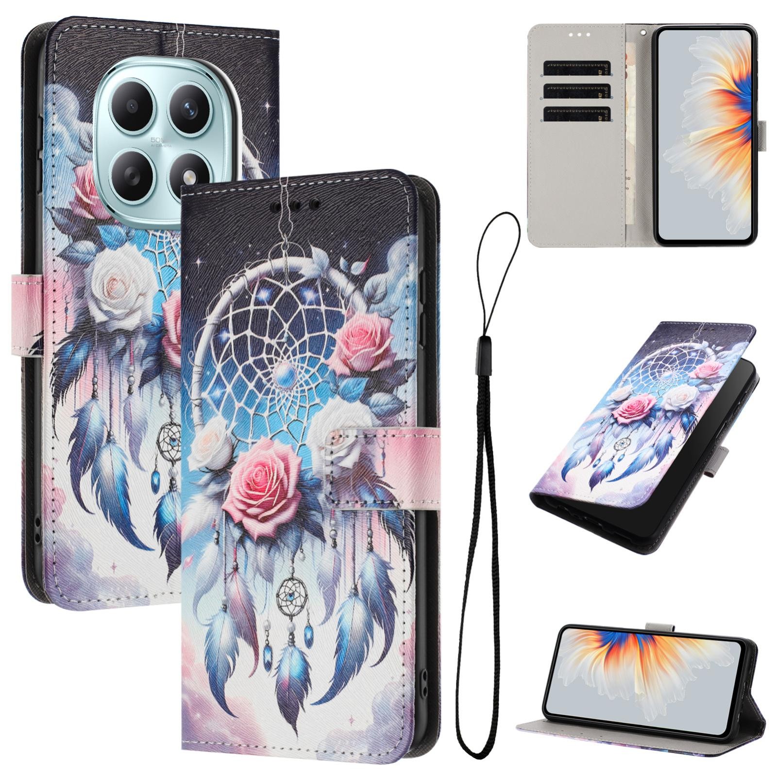 Xiaomi Redmi Note 15 5G / 4G Color Pattern Leather Drawing-Θήκη Βιβλίο