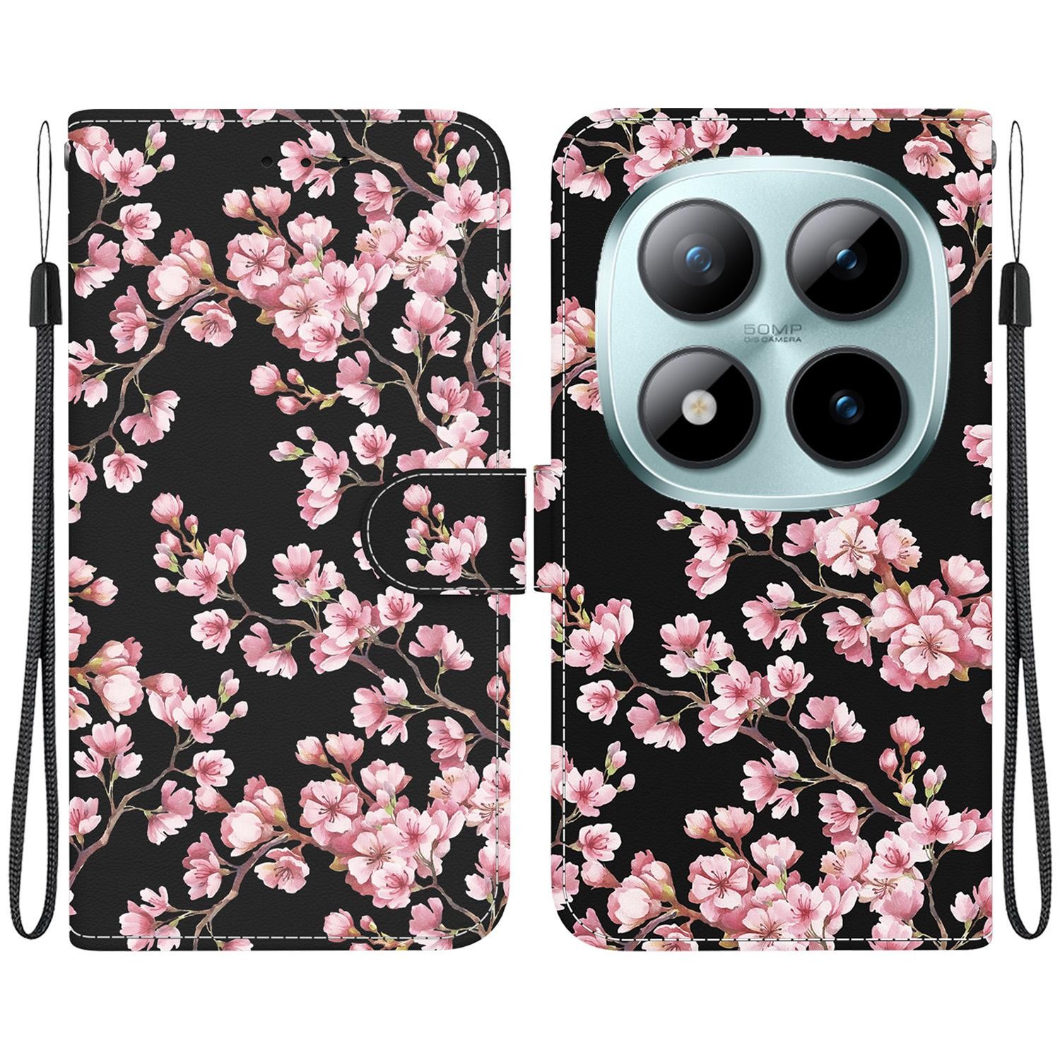 Xiaomi Redmi Note 15 Pro 5G Crystal Texture Colored Leather Plum Bossom Drawing-Θήκη Βιβλίο