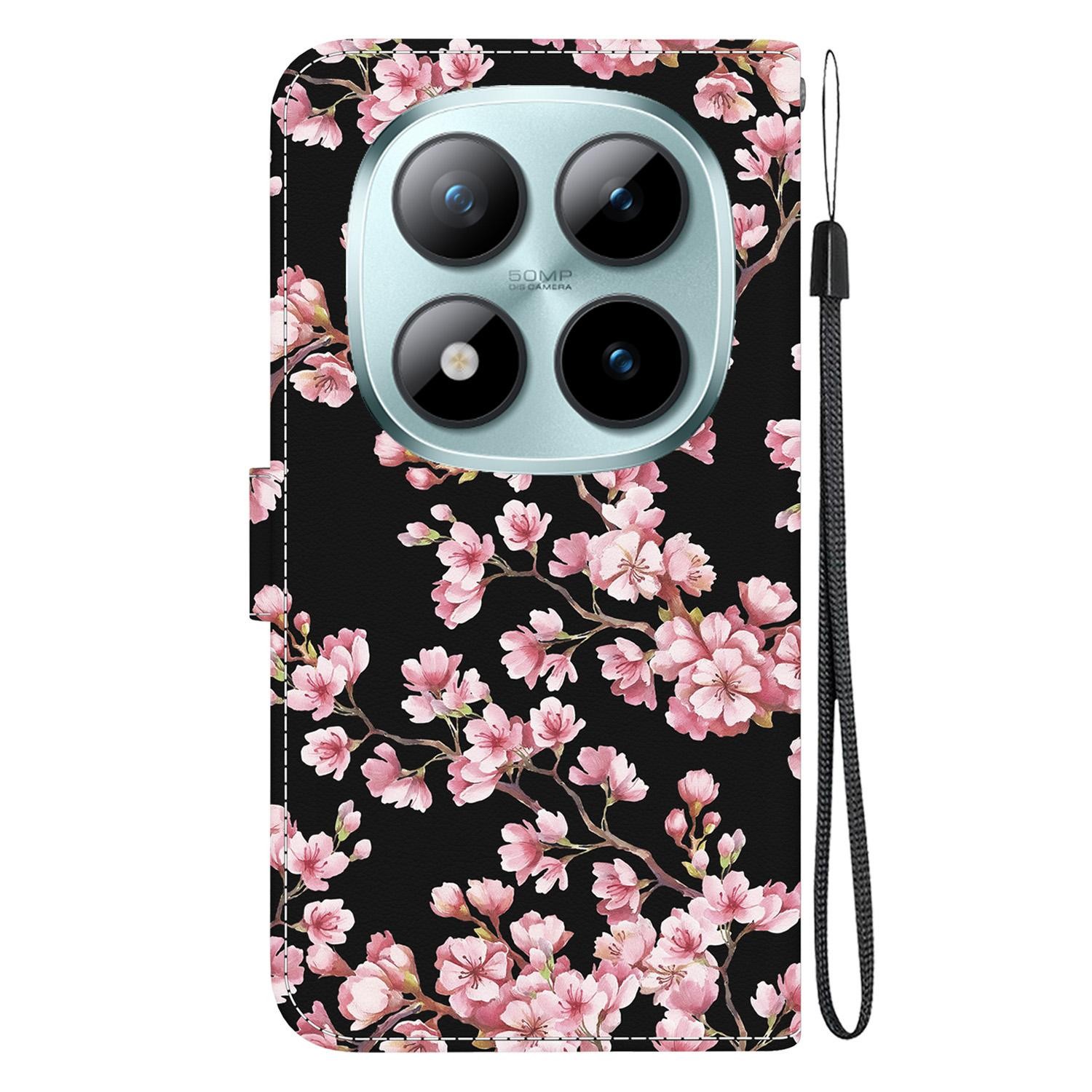 Xiaomi Redmi Note 15 Pro 5G Crystal Texture Colored Leather Plum Bossom Drawing-Θήκη Βιβλίο