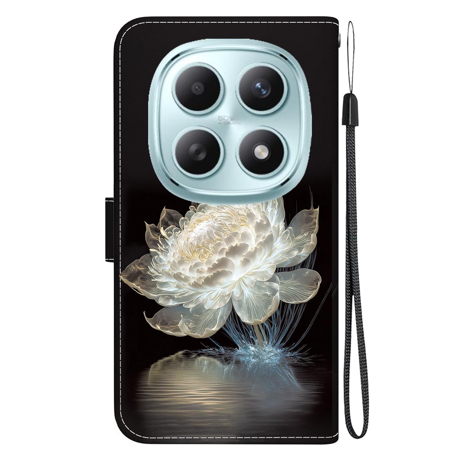 Xiaomi Redmi Note 15 4G / 5G/ Poco M8 5G Crystal Texture Colored Leather Crystal Peony Drawing-Θήκη Βιβλίο