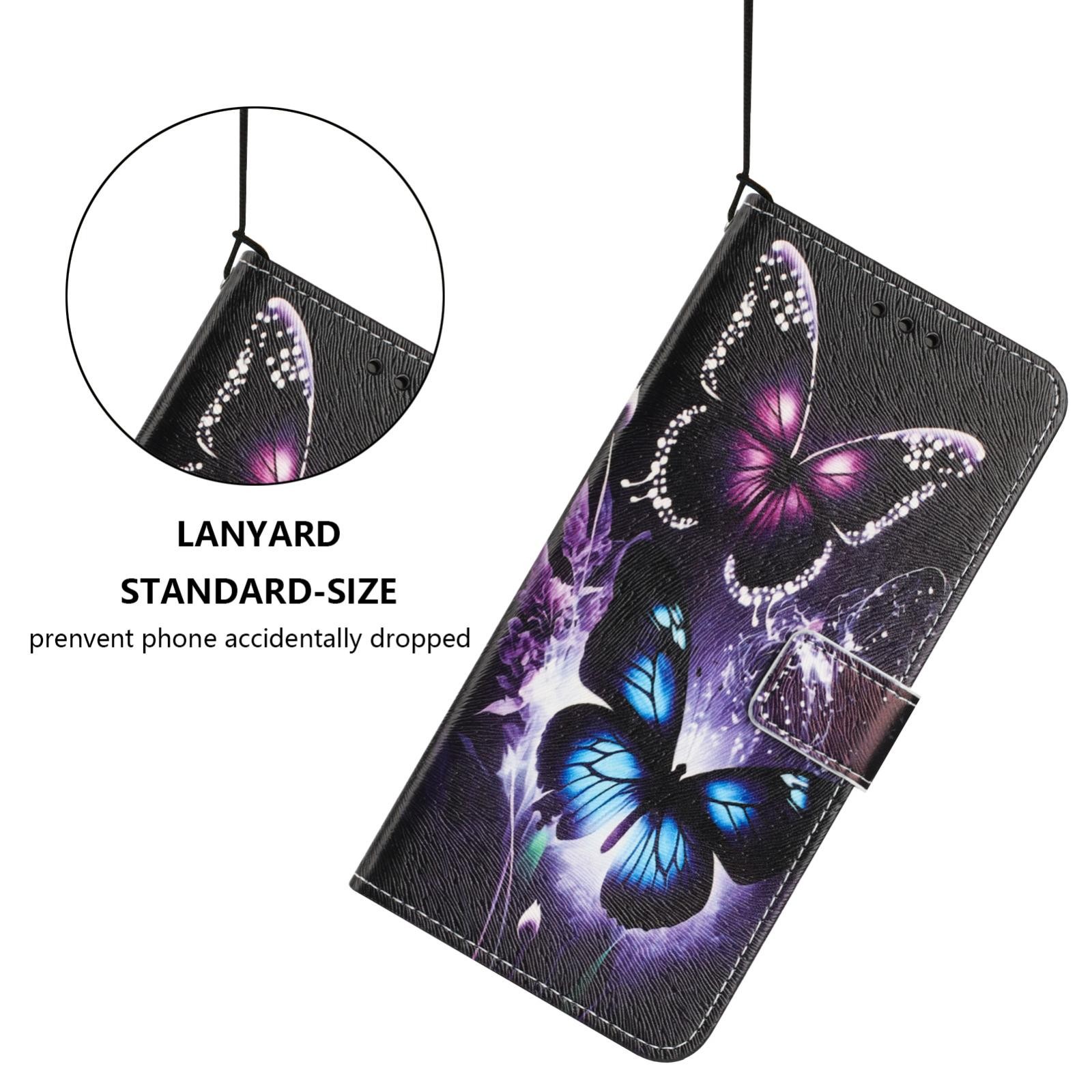 Xiaomi Redmi Note 15 Pro+ 5G Color Pattern Leather Two Butterflies Drawing-Θήκη Βιβλίο