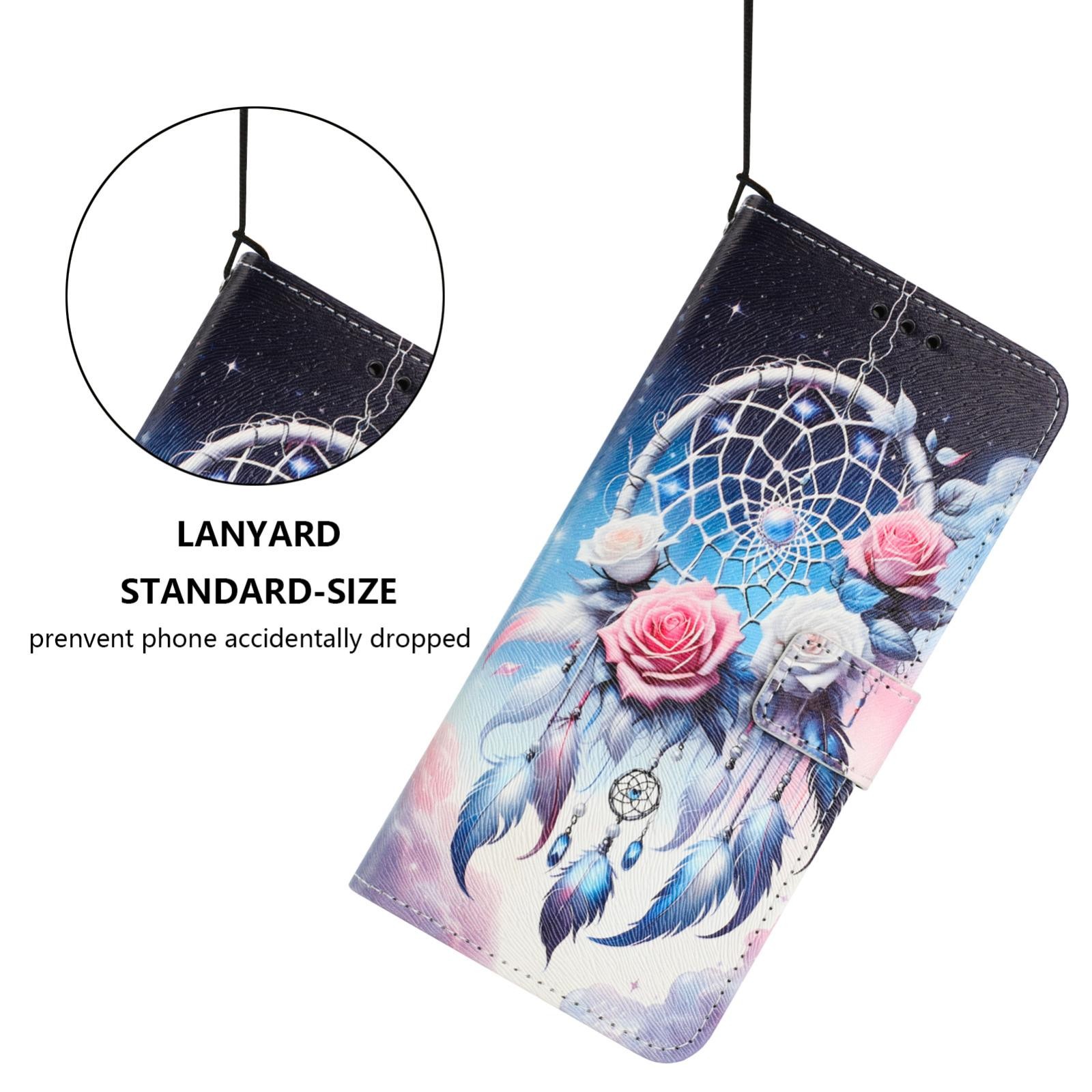 Xiaomi Redmi Note 15 Pro+ 5G Color Pattern Leather Flower Wind Chime Drawing-Θήκη Βιβλίο